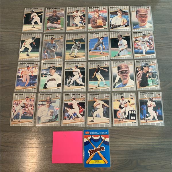 Fleer 89' Padres Baseball cards Tony Gwynn