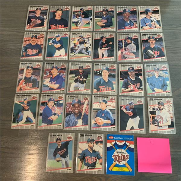 Fleer 89' Twins Baseball cards Kirby Puckett