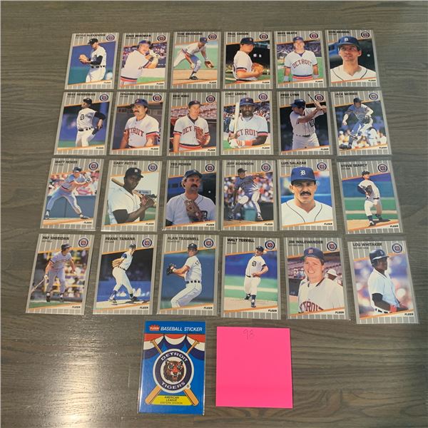 Fleer 89' Tigers Baseball cards
