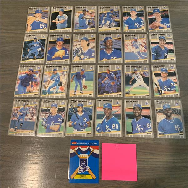 Fleer 89' Royals Baseball cards Bo Jackson