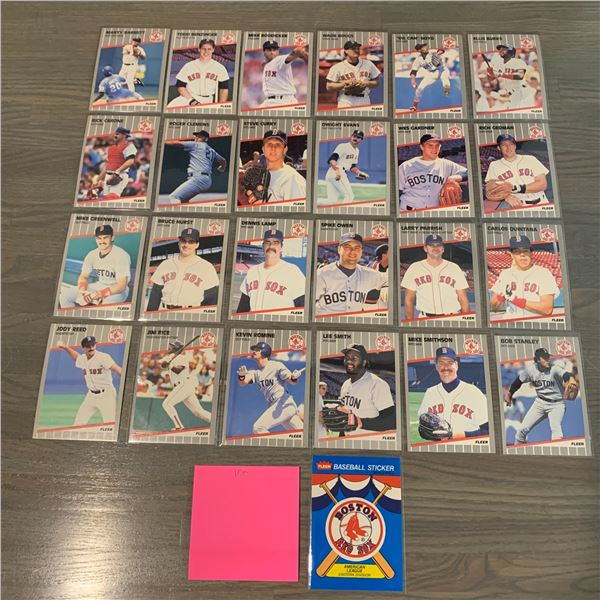 Fleer 89' Red sox Baseball cards Rare Error