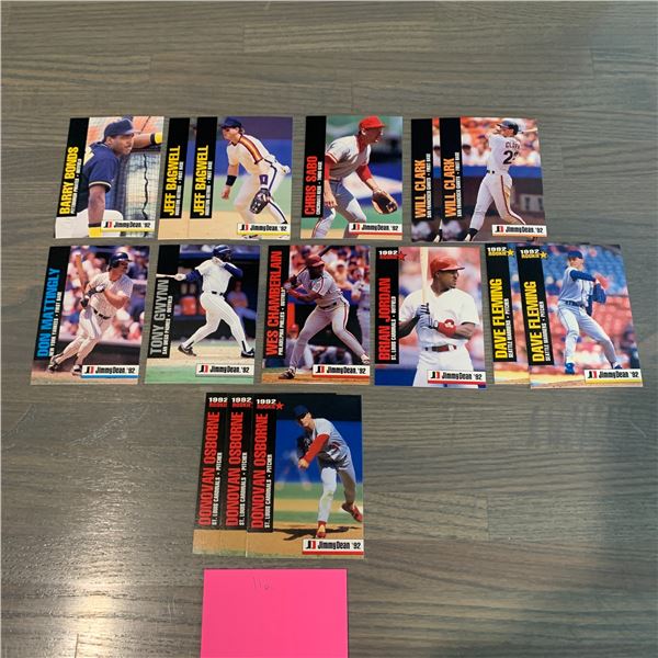 Jimmy Dean 92' Promo Baseball cards rookies