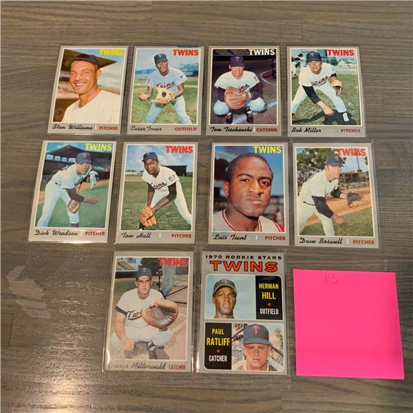 70s Topps Twins Baseball cards