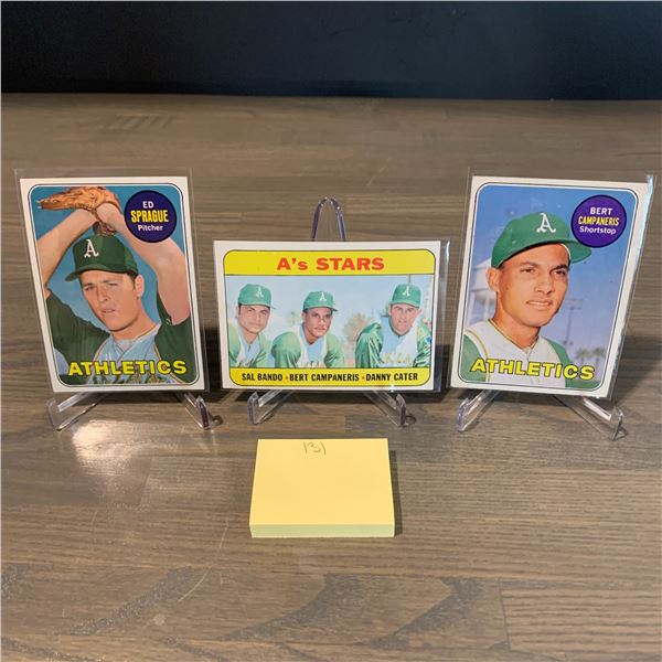 Topps 69' Athletics Baseball Cards