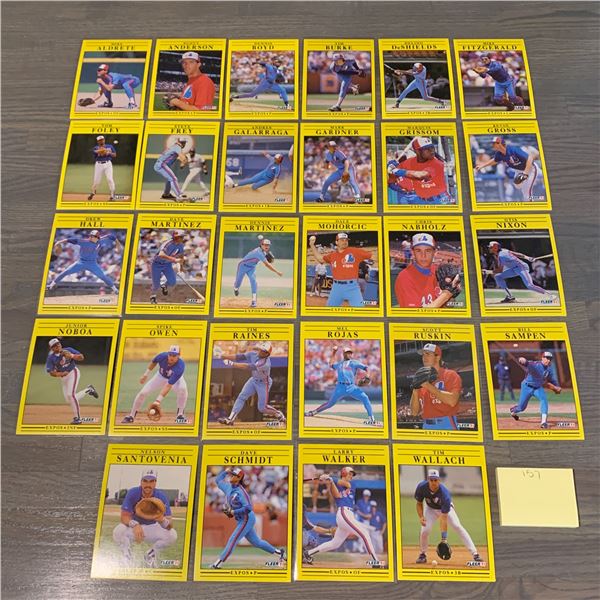 Fleer 91' Expos Baseball Cards