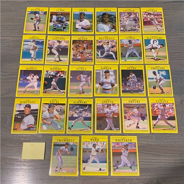 Fleer 91' Tigers Baseball Cards Whitaker