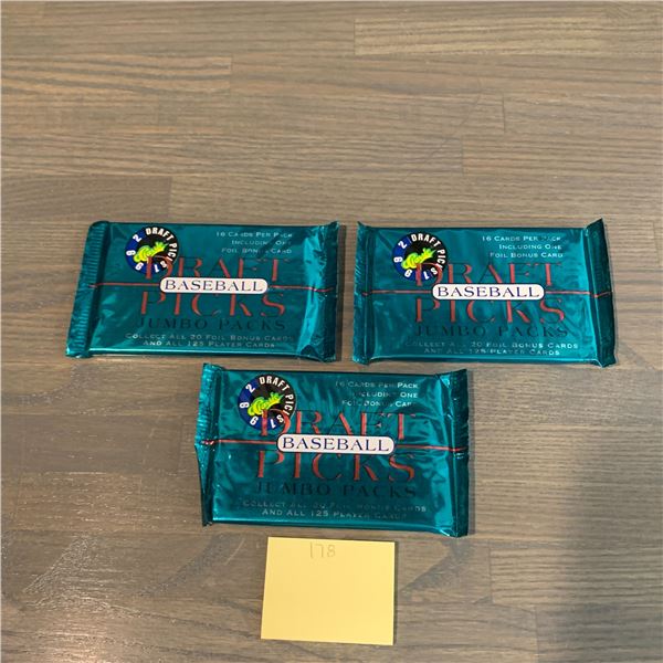 Unopened 92' Draft Picks Baseball card Packs