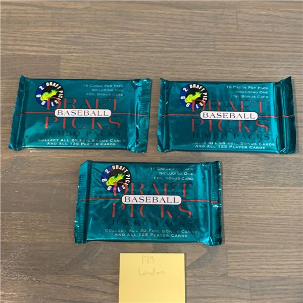 Unopened 92' Draft Picks Baseball card Packs