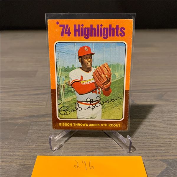 1975 TOPPS HOF BOB GIBSON CARD