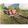 Image 3 : Old Steel Wheel Barrel with Planters