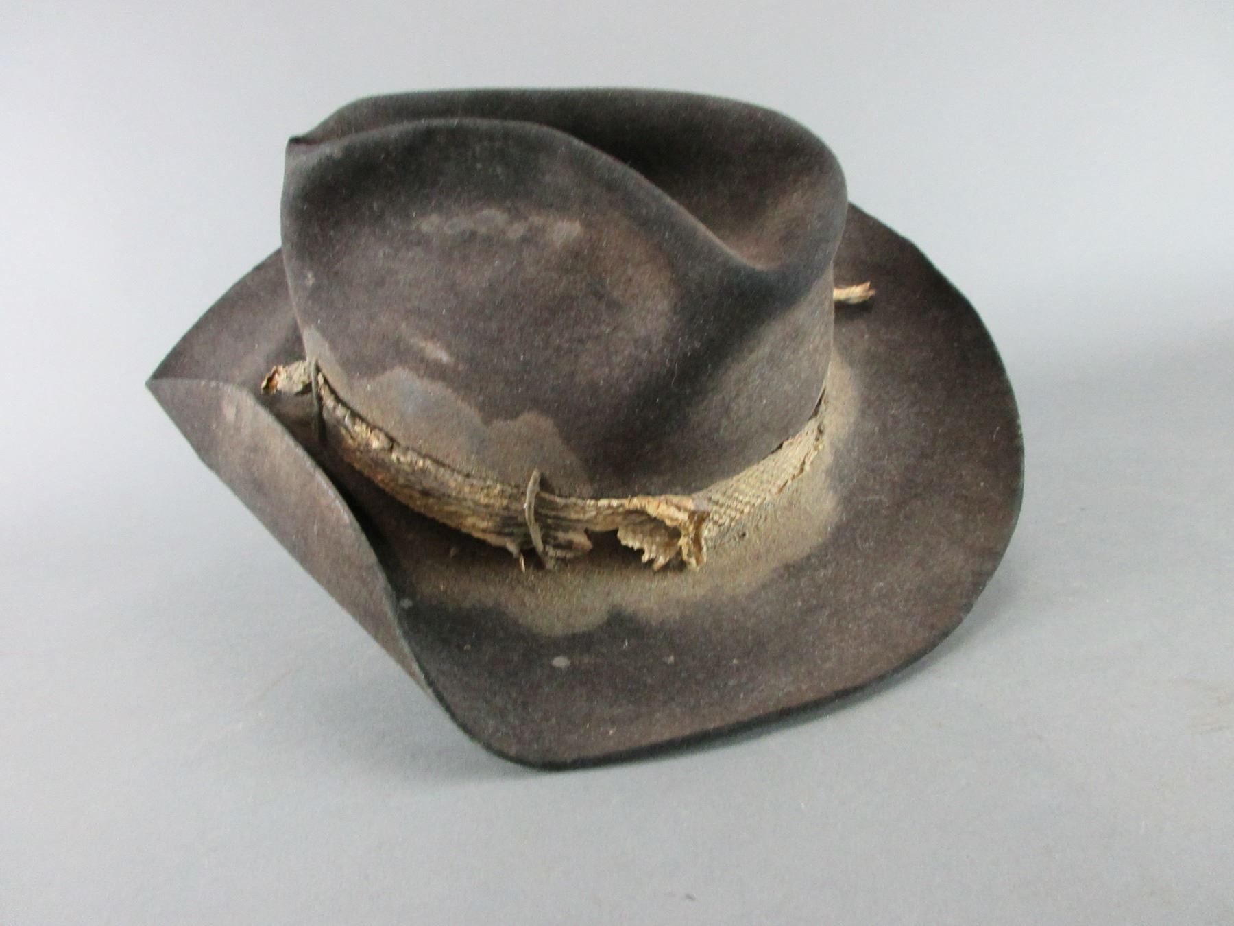 Well Worn Character Hat With Rattle Snake Hatband