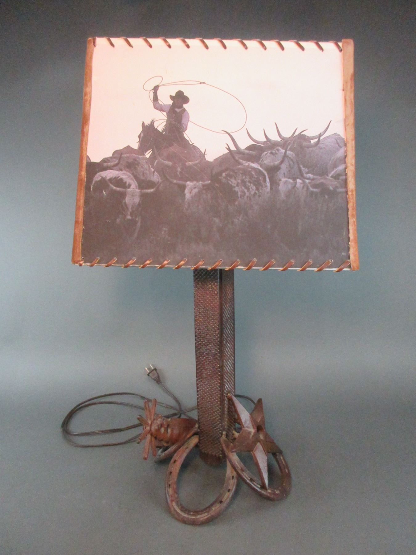 Cowboy Lamp Made By Frank Schultz In The Early 1990's- Unmarked- Rasps ...