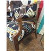 Image 3 : Walnut Harp Style Eastlake Love Seat- Covered With Pendleton Blanket- C 1900's- 32"H X 38"W X 22"D- 