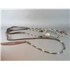 Image 1 : 1 Eared Rolled Headstall- Buckle Marked Sterling- Ferrules On Headstall And Reins- Overlaid Curb Bit