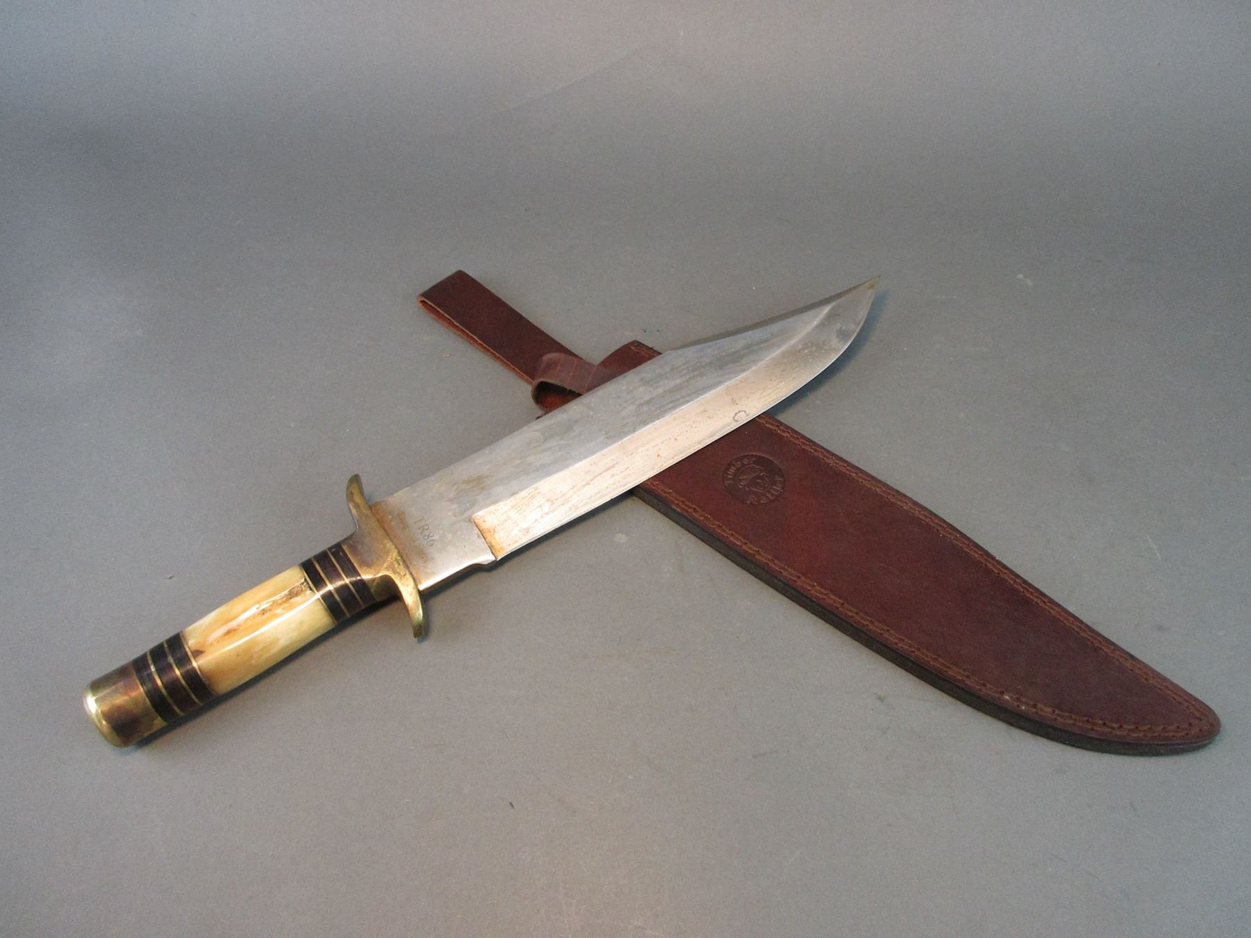 Timber Rattler Model TR86 Bone Handled Bowie Knife- Surgical Steel ...