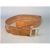 Image 1 : Marked Geo Lawrence Portland Ore Hand Leaf Carved Cartridge Belt- 30 Loops- 38" X 2.5"