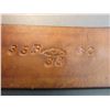 Image 2 : Marked Geo Lawrence Portland Ore Hand Leaf Carved Cartridge Belt- 30 Loops- 38" X 2.5"