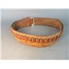 Image 3 : Marked Geo Lawrence Portland Ore Hand Leaf Carved Cartridge Belt- 30 Loops- 38" X 2.5"