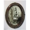 Image 1 : Oval Photo Of Indian Holding Tobacco Pipe- Embossed Frame- 25" X 18.5"