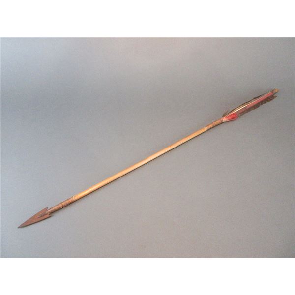 Early Crow Indian Arrow From Eastern MT- Metal Point- 25"