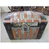 Image 1 : Slatted Round Top Trunk With Tray- 27"H X 34"L X 21"D