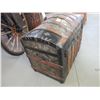 Image 2 : Slatted Round Top Trunk With Tray- 27"H X 34"L X 21"D