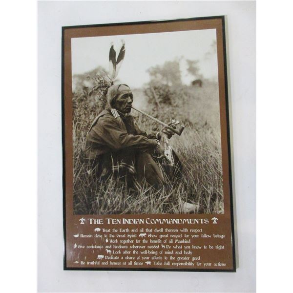 The 10 Indian Commandments Poster- 36  X 24 