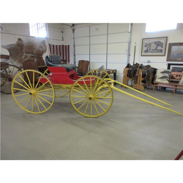 Old Restored Single Horse Buggy- Shafts- Rolls Good- Very Good Condition