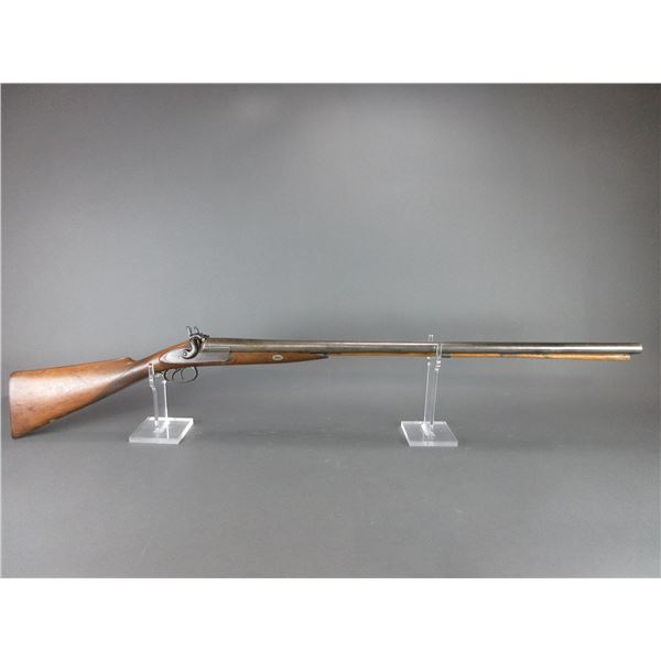 Rare JP Gemmer Percussion Side X Side Shotgun- 8ga- 35" Barrel- Used For Market Hunting- Checkered- 