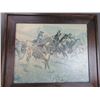 Image 3 : 2 Cowboy Prints Marked Joe Ruiz Grandee- 25" X 21"