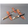 Image 1 : Set Of 3 Unused Case Knives With Original Sheaths- 5" Blade 4" Handle- 4" Blade 3.5" Handle- 3" Blad