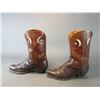 Image 2 : Unmarked Cowboy Boots- C 1930's- Star And Moon Inlays- 11"L