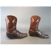 Image 4 : Unmarked Cowboy Boots- C 1930's- Star And Moon Inlays- 11"L