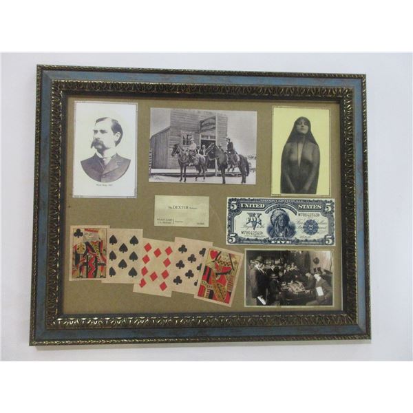 Gamblers Collage Of The Dexter Saloon Nome Alaska- Wyatt Earp And C E Hoxsie Proprietors- 21.5  X 17