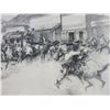 Image 2 : Signed RH Palenske Pencil Print- "The Alarm"- 16" X 13"