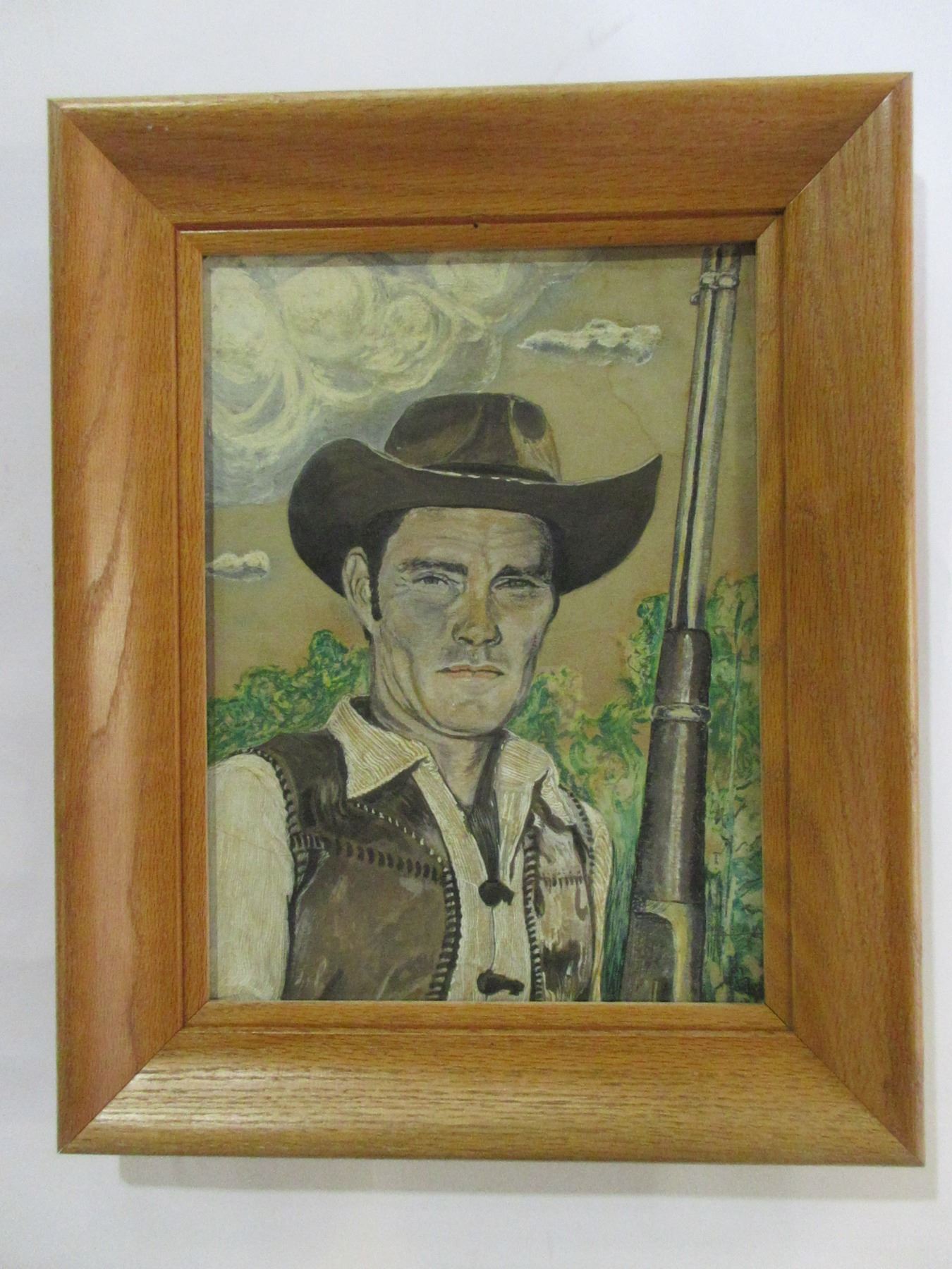 Original Portrait Of Chuck Conners (The Rifleman) By MC Richards- 20.5 ...