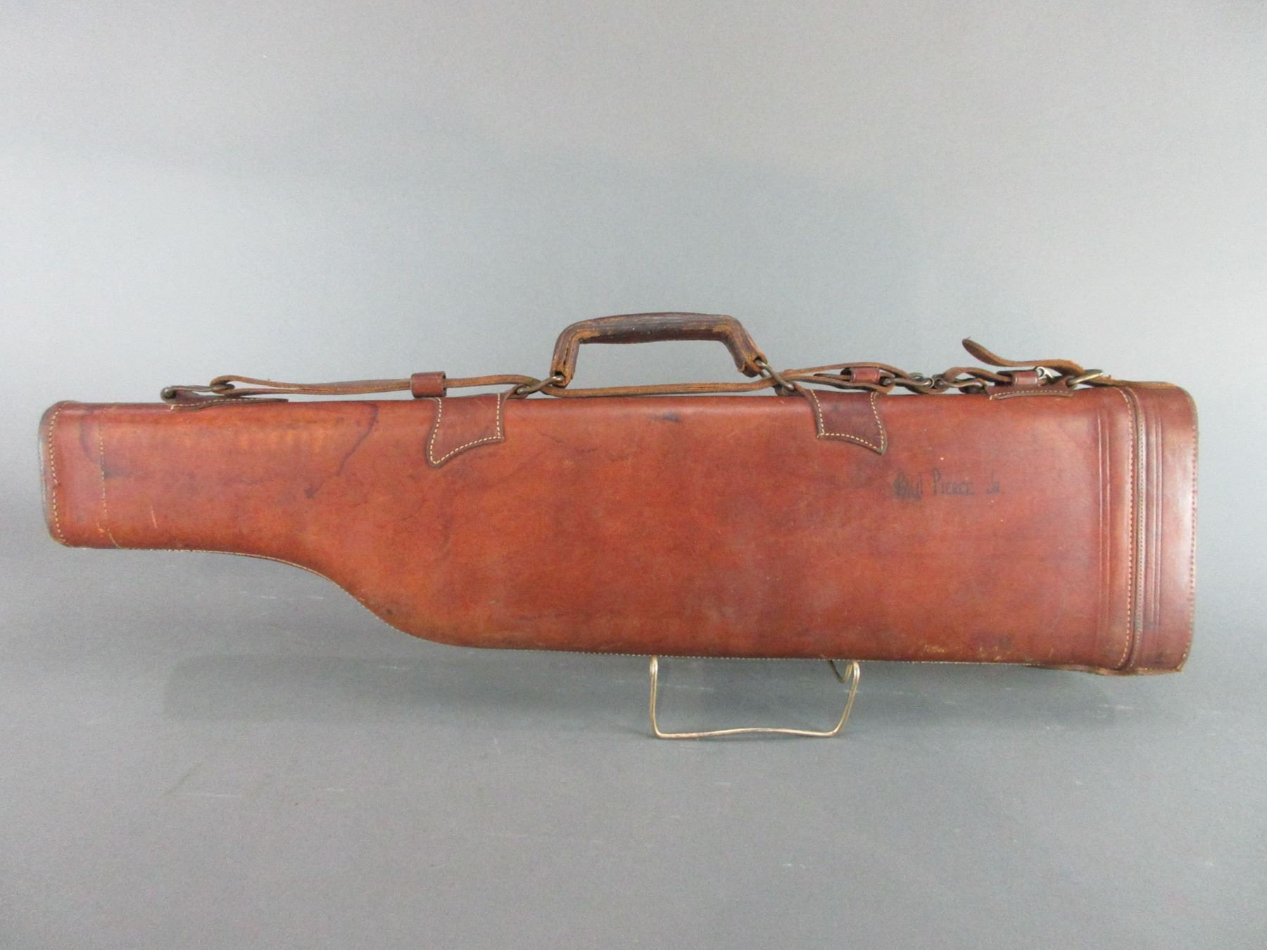 Leather Break Down Shotgun Case With Handle- Good Condition- 29