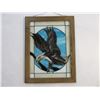 Image 1 : Hanging Eagle Stained Glass Window- 26" X 19.5"