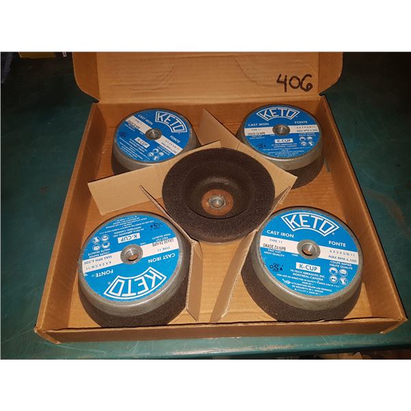 Box of KETO Cast Iron K-Cup Wheels 6  x 2  x 5/8 -11