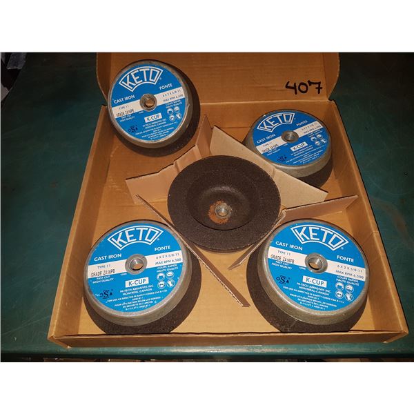 Box of KETO Cast Iron K-Cup Wheels 6" x 2" x 5/8"-11