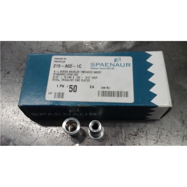 50 A-L Series Kurled threaded insert 5/16  x 18 NC