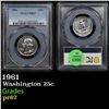 Image 1 : Proof PCGS 1961 Washington Quarter 25c Graded pr67 By PCGS