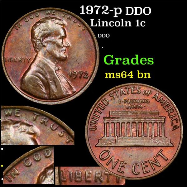 1972-p Lincoln Cent 1c Grades Choice Unc BN