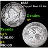 Image 1 : 1833 Capped Bust Half Dime 1/2 10c Grades g+