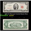 Image 1 : 1963 $2 Red seal United States Note Grades Select AU