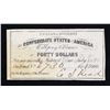 Image 2 : 1861 Confederate Forty $40 interest Note  Grades Select CU