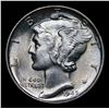 Image 2 : 1945-d Mercury Dime 10c Grades Choice Unc+ FSB