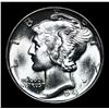 Image 2 : 1943-p Mercury Dime 10c Grades GEM++ Unc