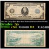 Image 1 : 1914 $10 Large Size Blue Seal Federal Reserve Note Chicago, IL Grades f+ FR-931