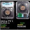 Image 1 : 1913-p TY I Buffalo Nickel 5c Graded ms65 By ICG